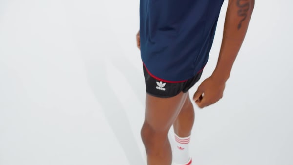 Schwarz Adicolor 3-Streifen 2-Inch Badeshorts