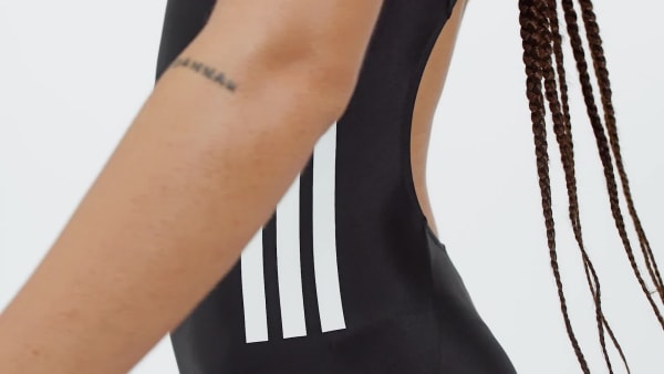 Sort 3-Stripes C-Back badedragt