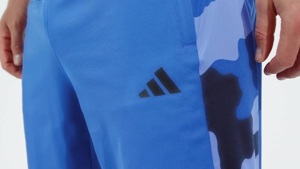 Bleu Short de training camouflage Train Essentials