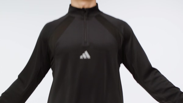 Sort Tech Apparel 1/4 Zip trøje
