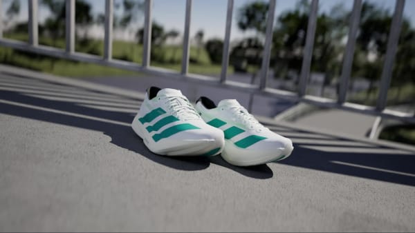White Adizero Adios Pro 4 Shoes
