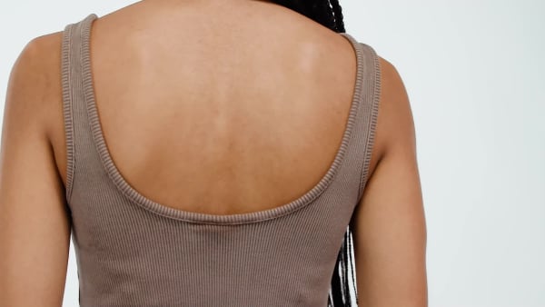 Brun ESSENTIALS RIB TANK WASHED MAXIKLÄNNING