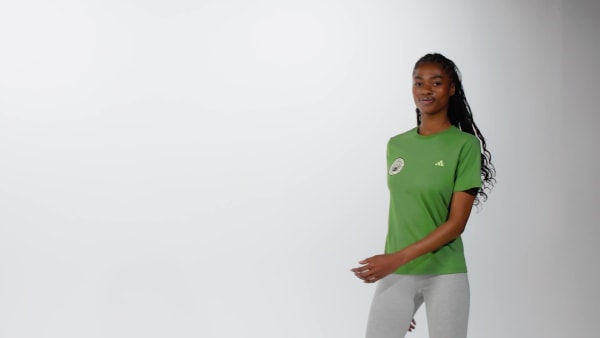 Verde Polera adidas x FARM Graphic