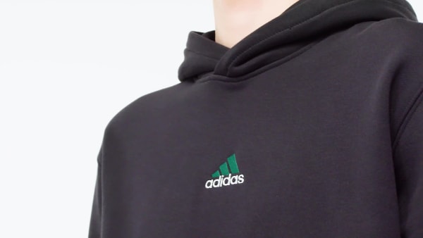 Negro SUDADERA CON CAPUCHA ARCHIVE CUTLINE