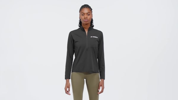 Μαύρο Terrex Multi Climacool 1/2 Zip Long Sleeve Tee