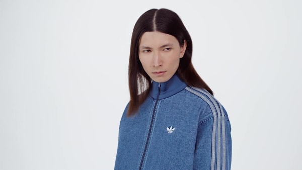 Mau-xanh-da-troi Áo Track Top Denim Firebird Adicolor