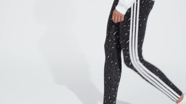 adidas Essentials 3-Stripes Animal Print Leggings - Beige, Women's  Lifestyle