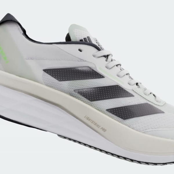 adidas Adizero Boston 11 Running Shoes - White | Men's Running 