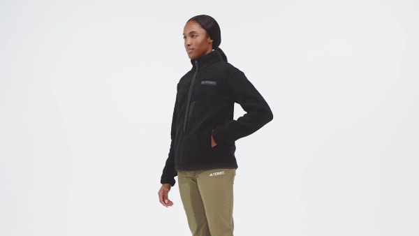 Black Terrex Xploric High Pile Fleece Pullover Sweatshirt