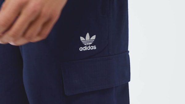 modrá Kalhoty Trefoil Essentials Woven