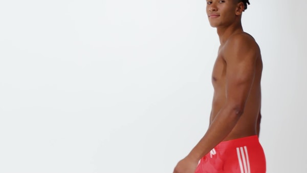 Πορτοκαλί 3-Stripes CLX Very-Short-Length Swim Shorts