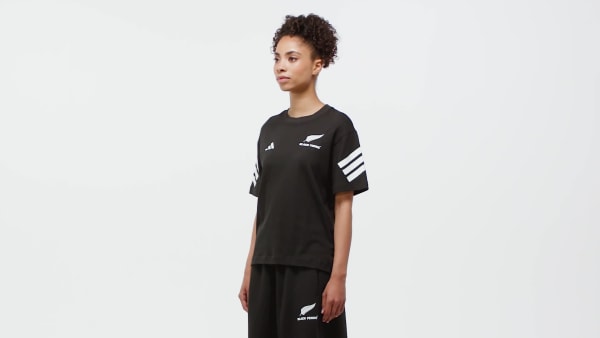 Sort Black Ferns 3-Stripes-T-shirt