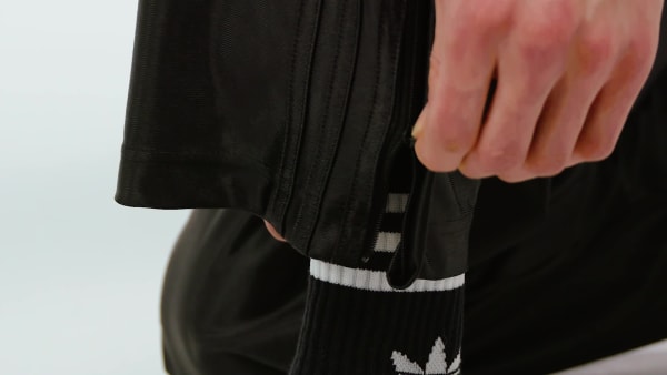 Black Firebird Adicolor Metallic Track Tracksuit Bottoms