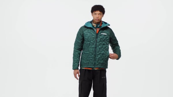 グリーン テレックス Xperior PrimaLoft ルーズ フィルインサレーテッド フードジャケット