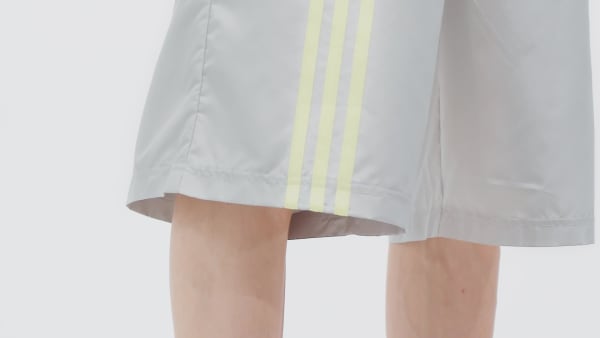 Grey Fashion Front Stripes Firebird Shorts