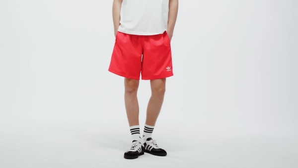 Vermelho Calções de natação Adicolor 3-Stripes 8-Inch