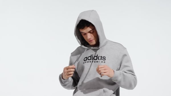 Fleece Hoodie - adidas | Grey SZN adidas New ALL Graphic Zealand