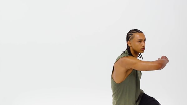 adidas Designed for Training Workout Tank Top - Green | Free