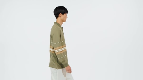 groen Striped Poloshirt