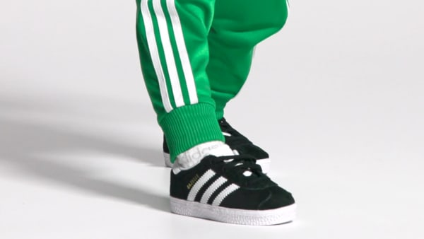 noir Chaussure Gazelle Comfort Closure Lacets Élastiques Enfants