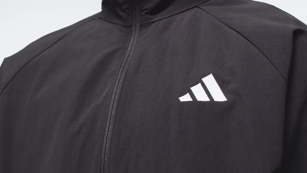 Svart Essential Small Logo Vindjakke