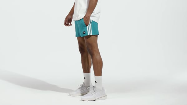 Turquoise 3-Stripes CLX Zwemshort