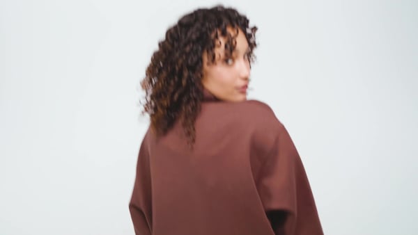 Brown Essentials Linear Shorts Oversized
