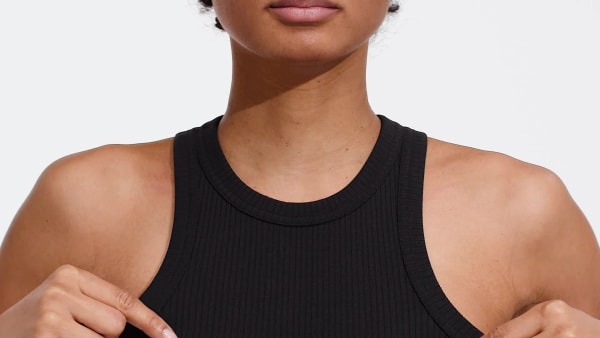 Schwarz Karlie Kloss x adidas Ribbed Tanktop TJ461