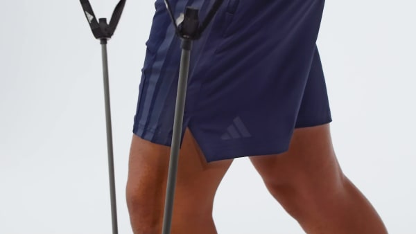 Azul Shorts con 3 Tiras diseñado para entrenar