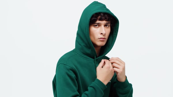 Zielony Bluza z kapturem Trefoil Essentials