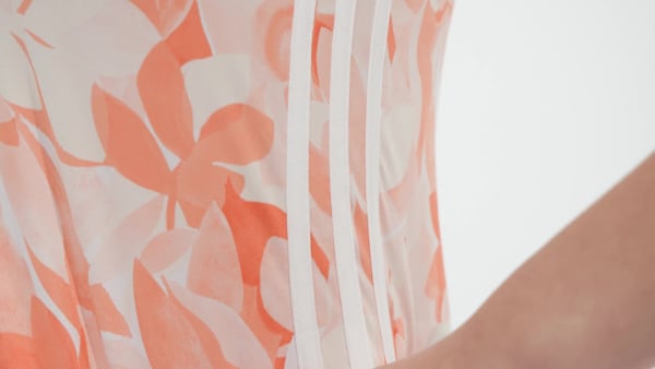 Orange Floral Golf Polo Shirt