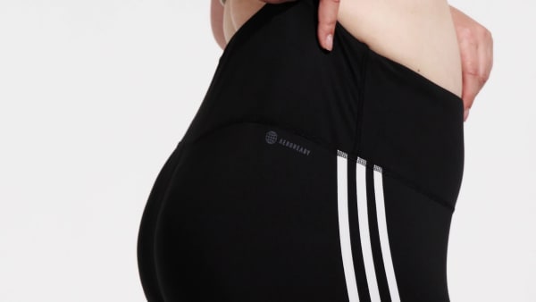 adidas Training Essentials 3-Stripes High-Waisted Short Leggings