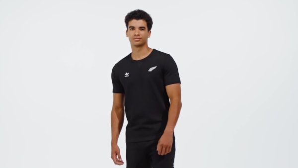 Czerń Koszulka All Blacks Essentials Waffle