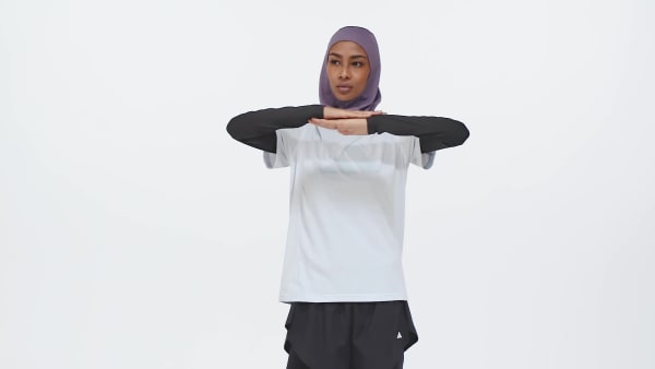 Biru Tee Latihan Train Essentials Big Performance Logo