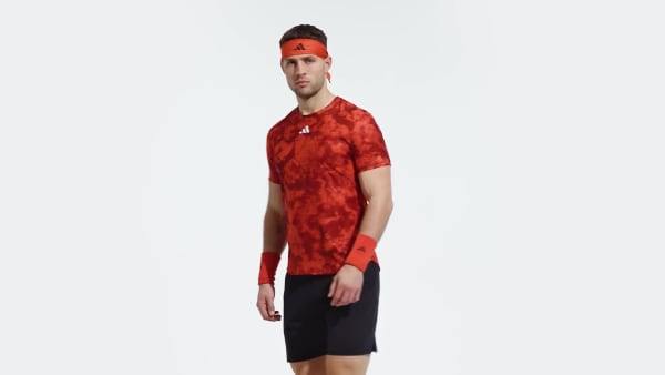 Rosso T-shirt da tennis Paris HEAT.RDY FreeLift