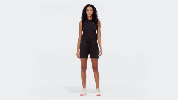 Schwarz Knit Golf Onesie