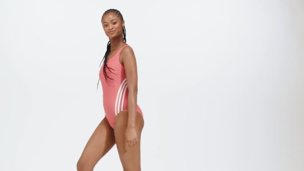 Rod adidas 3-Stripes badedragt