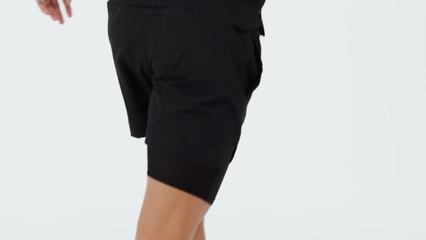 zwart D4T 2IN1 WORKOUTSHORT