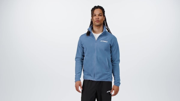 Blauw Multi Essentials Fleece Jack met Lange Ritssluiting