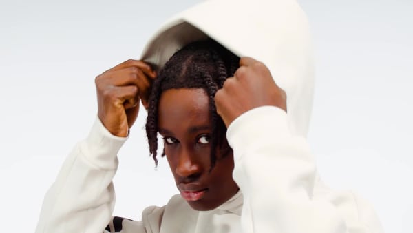 สีเบจ เสื้อฮู้ดพิมพ์ลายด้านหลัง ADIDAS STAR WARS THE MANDALORIAN