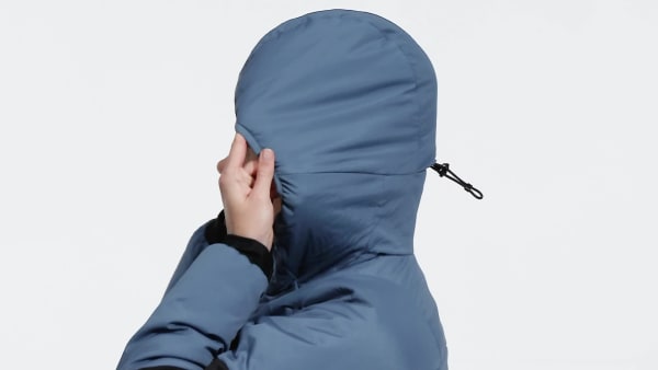 Blau TERREX Techrock Stretch PrimaLoft Hooded Jacke