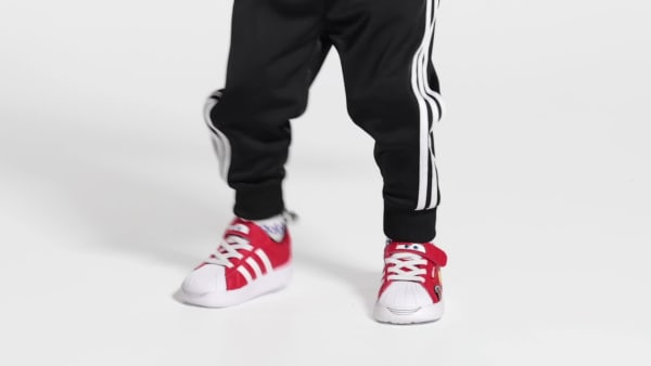 Red Adidas Pixar Cars Adifom Superstar 360 키즈 신발