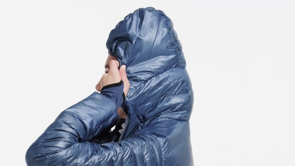 Niebieski Techrock Year-Round Down Hooded Jacket