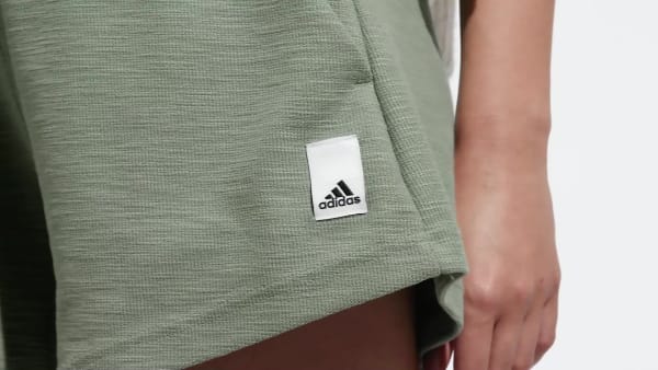 Green Lounge Terry Loop Shorts