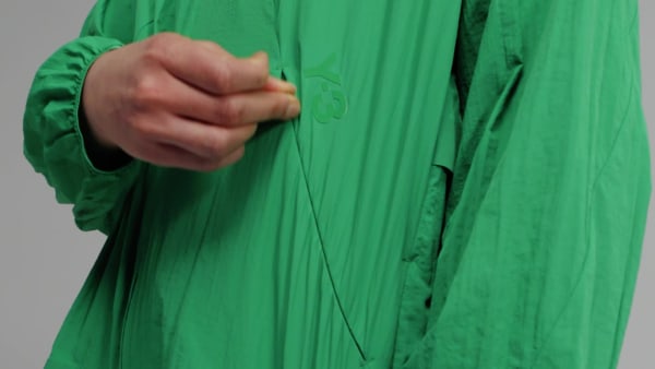 Green Y-3 Classic Light Shell Hooded Windbreaker VU296