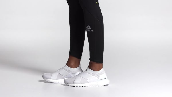 White Ultraboost Slip-On DNA Shoes