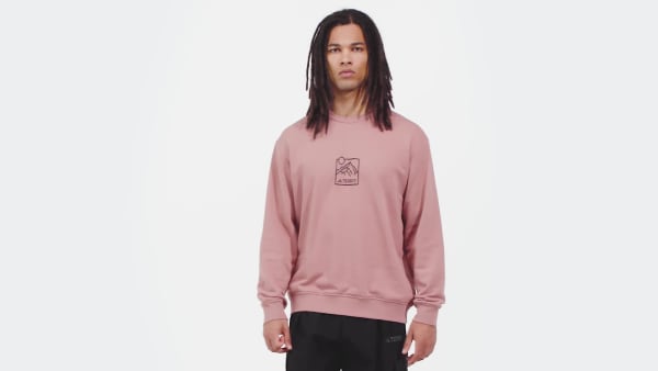 Rosado Polerón Terrex Estampado Cuello Redondo