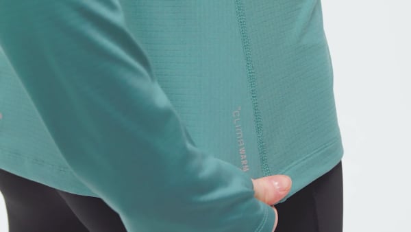 Verde Felpa con cappuccio a mezzo zip invernale Own The Run