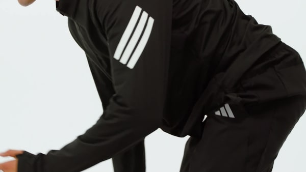 Black adi365 아이코닉 1/2 지퍼 탑