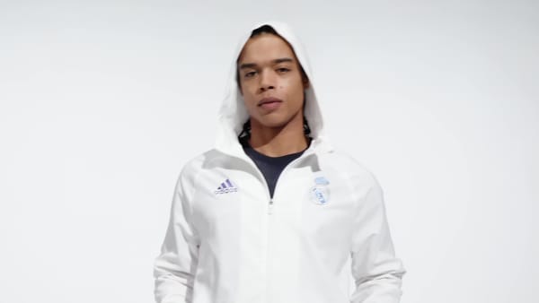 blanc Coupe-vent graphique Real Madrid